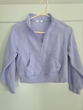 GAP Lilac Half-Zip Pullover Sweatshirt